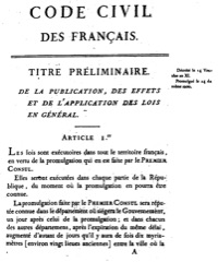 Une édition ancienne du Code civil